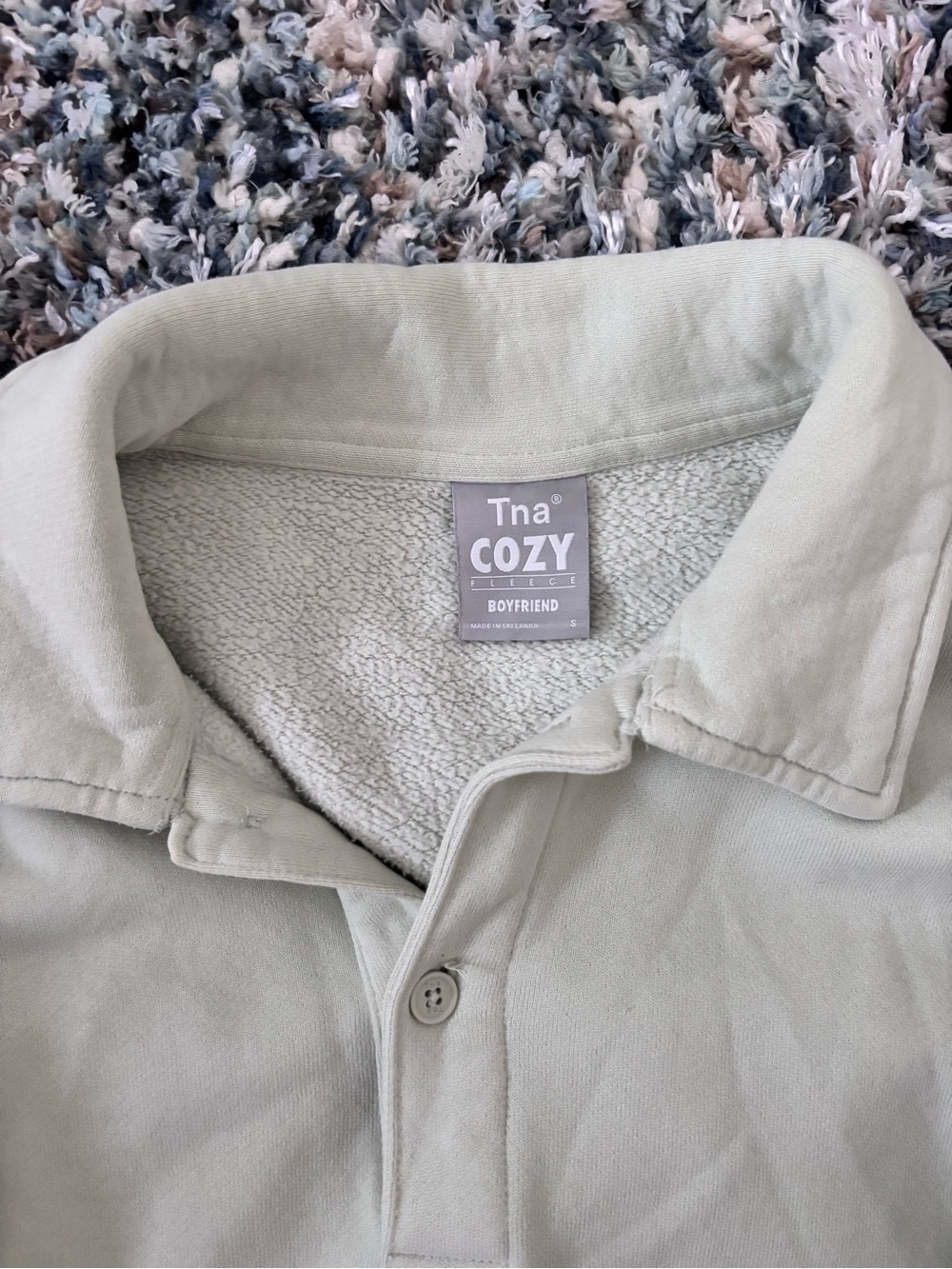 Aritzia TNA Womens Light Mint Collared Pullover Sweater - Picture 2 of 2